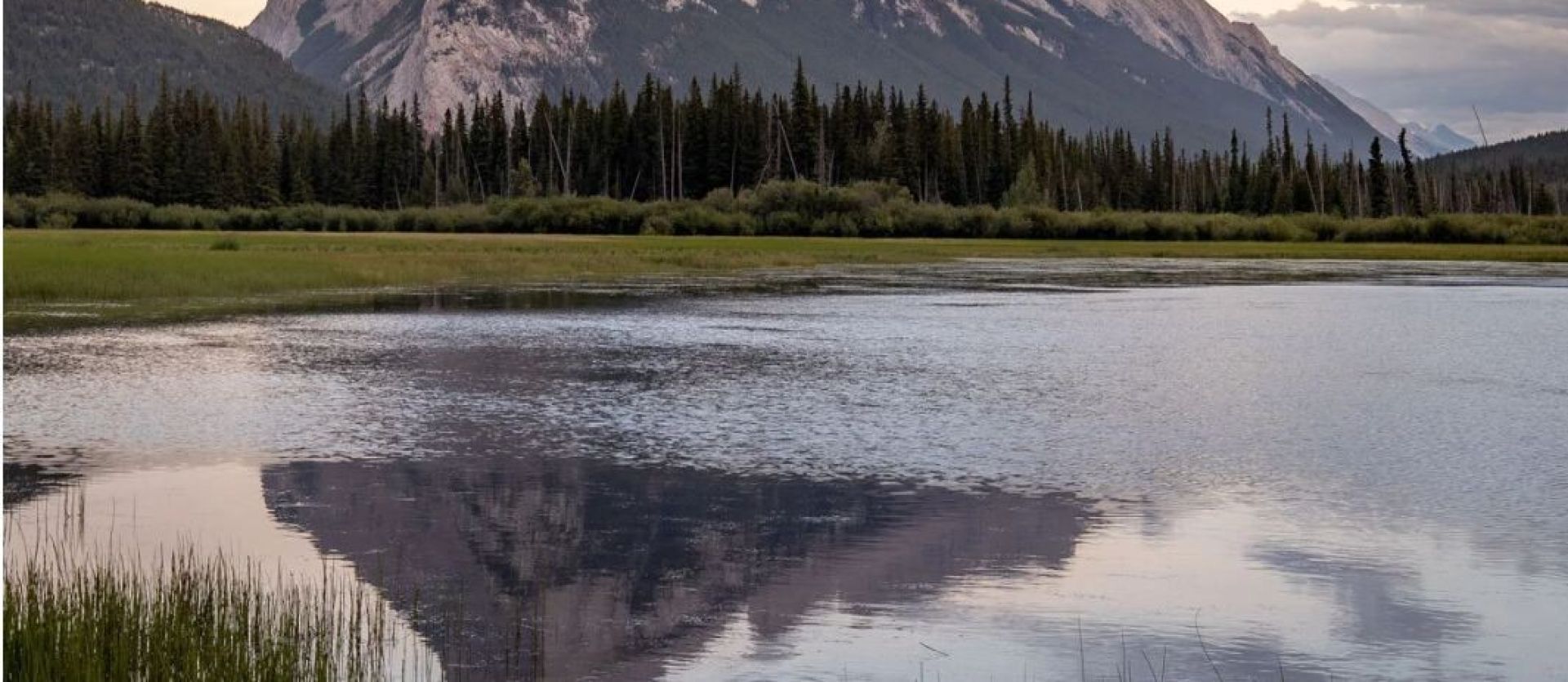 Peaceful golf course landscape with a reflective lake and serene surroundings.